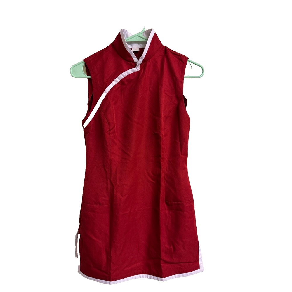 Sakura Haruno Naruto Costume S Red Dress & Accessories Anime Cosplay Halloween
